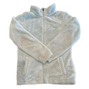 Columbia Jacket Youth Fire Side Sherpa Large 14-16  Full Zip Baby Blue